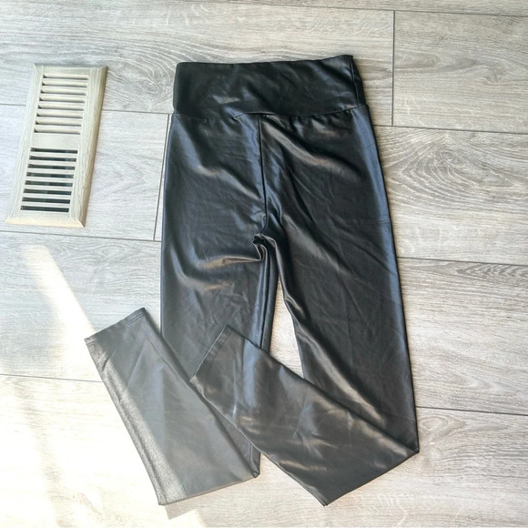 Sakkas Faux Leather High Waist Leggings Made in USA - Picture 11 of 12